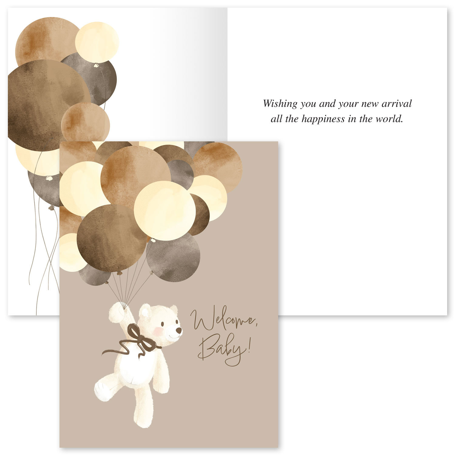 Picture of Fuzzy Bear Welcome Baby Card