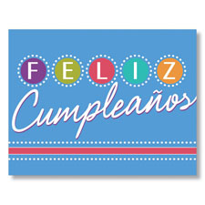 Birthday Lights Spanish Birthday Card