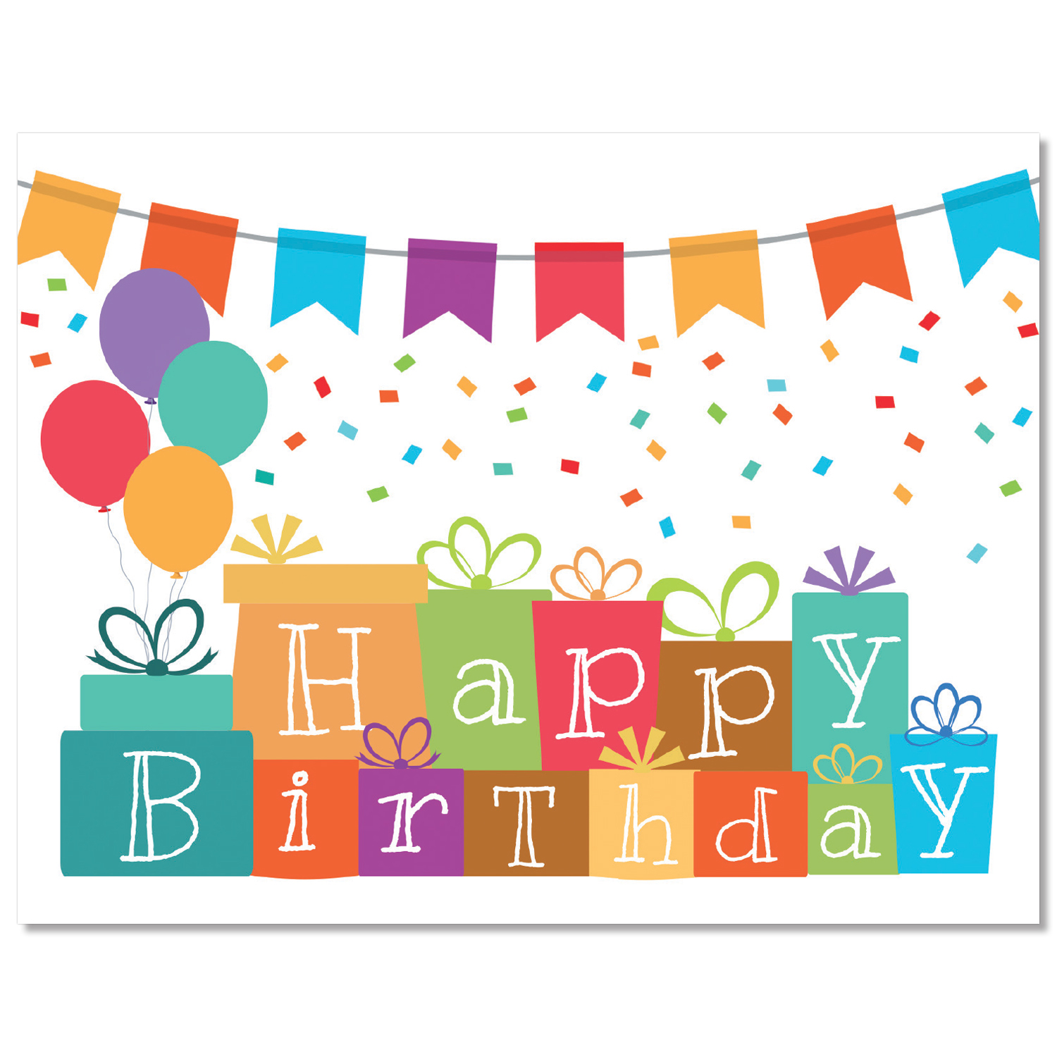 Happy Birthday on Gifts Card