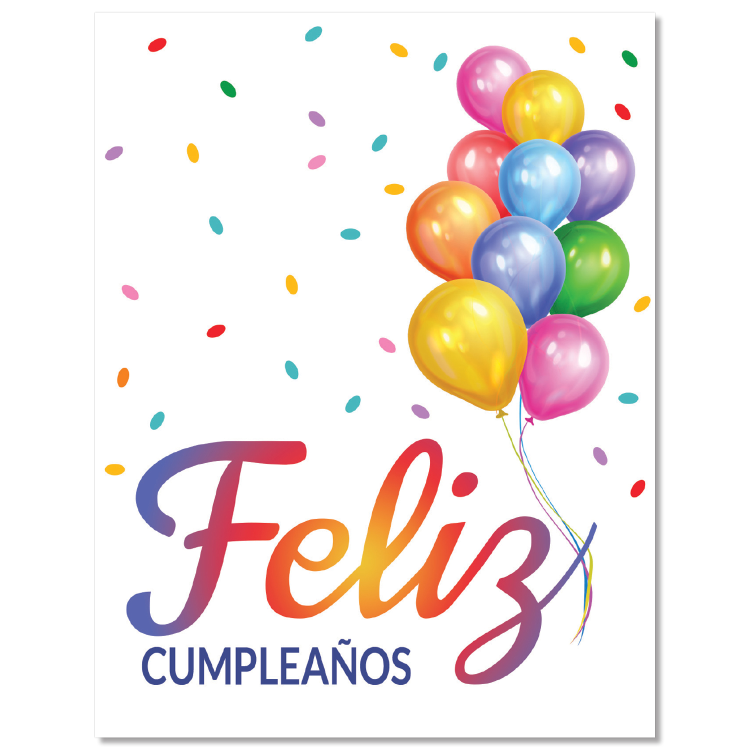 Big Happy Birthday Spanish Card | HRdirect