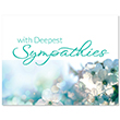 White and Teal Floral Sympathy Card