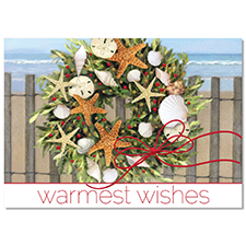 Warm Weather Wreath Holiday Card