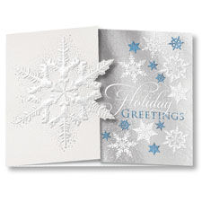 Exquisite Snowflake Gatefold Holiday Card