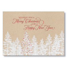 White Forest Wishes Holiday Card