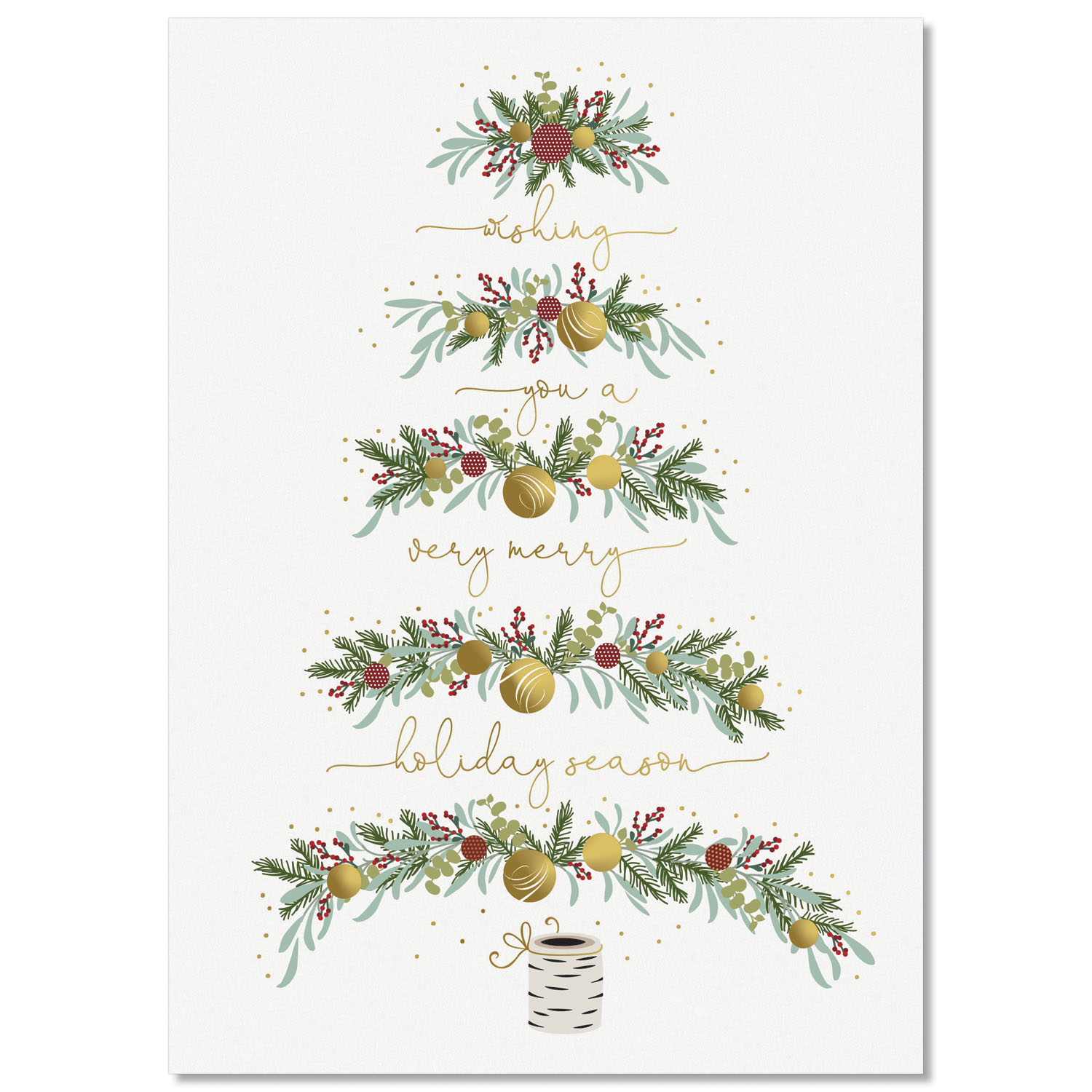 Abstract Tree Holiday Card