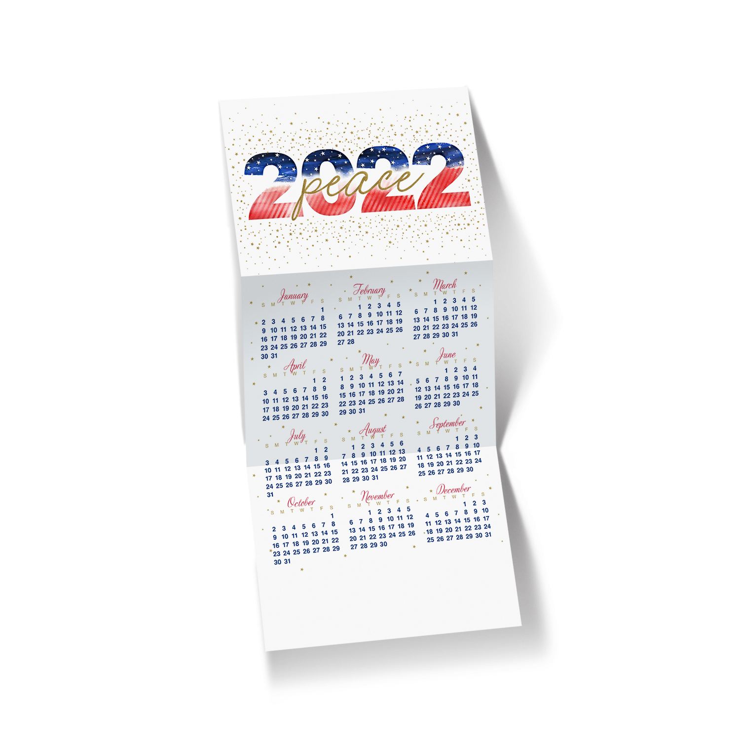 2022 Peace Calendar Holiday Card