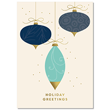 Cascading Ornaments Holiday Card