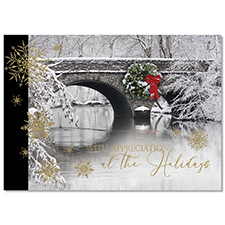 Winter Bridge Appreciation Holiday Card