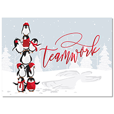 Snow Angel Teamwork Holiday Card