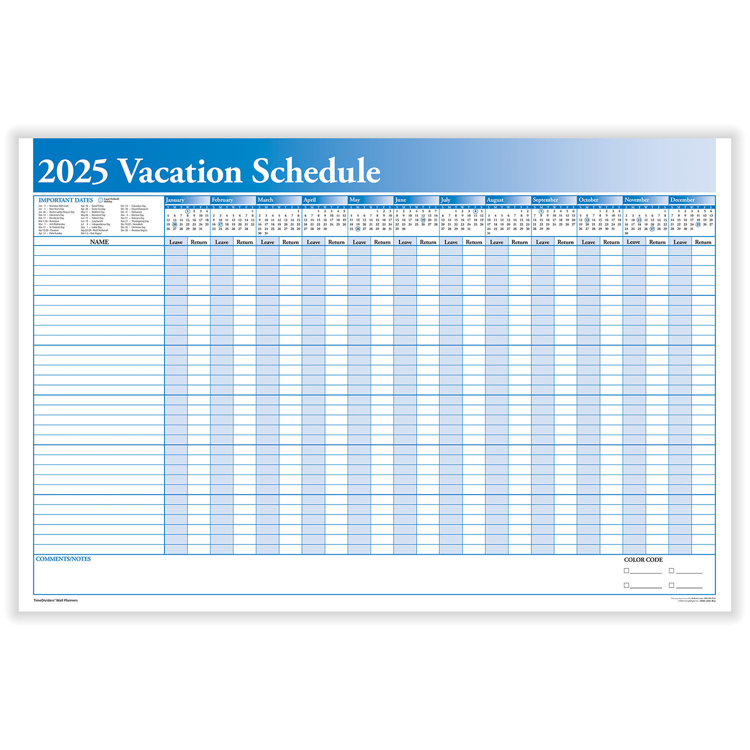 2025 Vacation Calendar Printable 2025 CALENDAR PRINTABLE