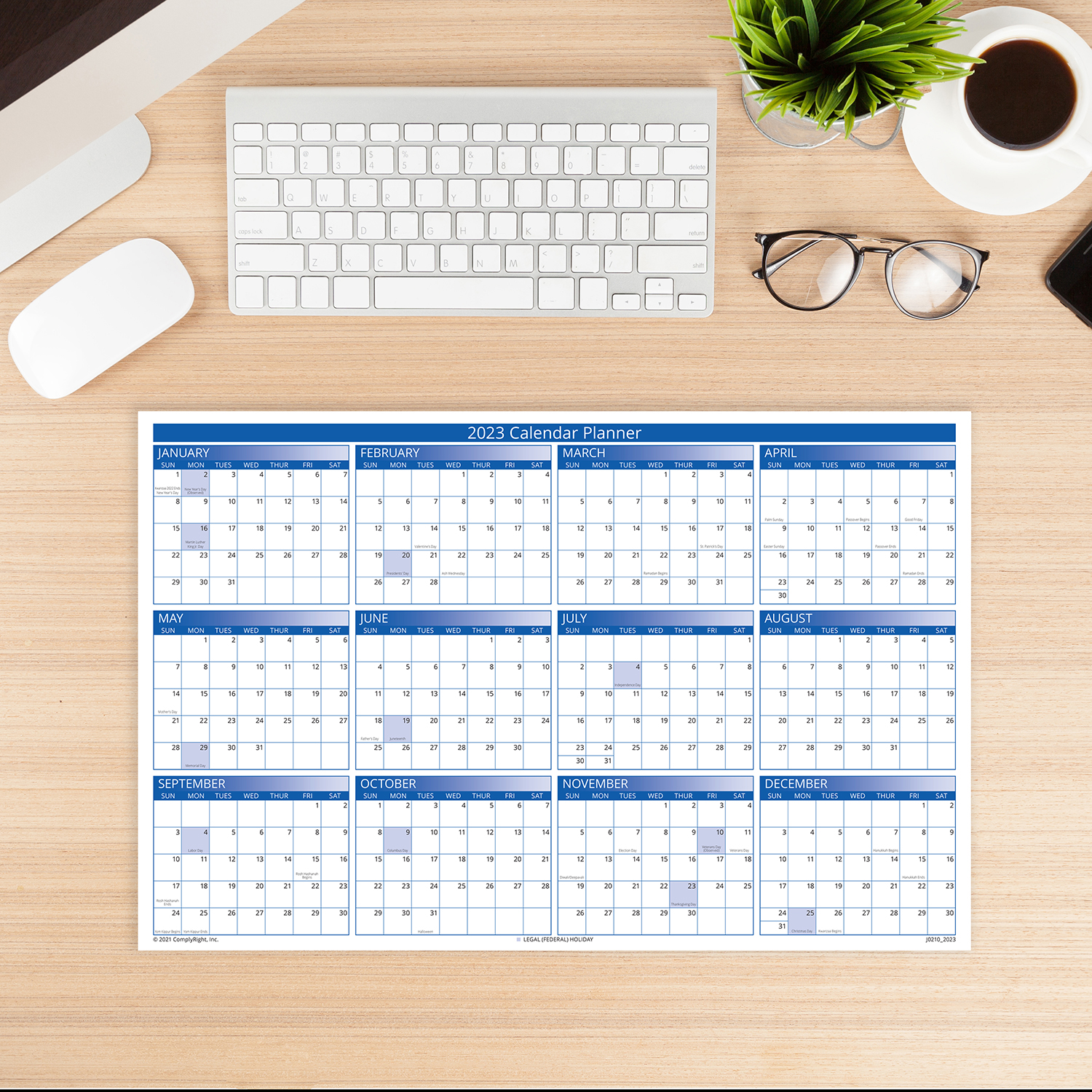 2023 11 x 17 Calendar Planner | HRdirect
