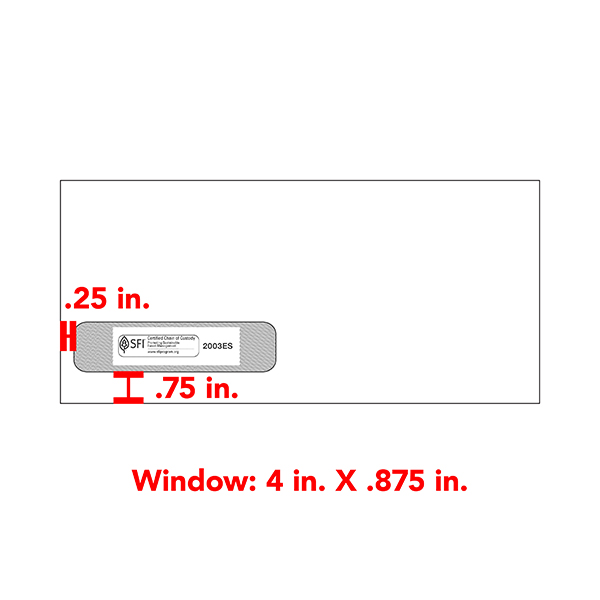 ADA Claim Forms Window Envelopes - #10 | JustCMS1500Forms