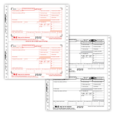 W-2 Twin Set Continuous Tax Forms — 6-Part	