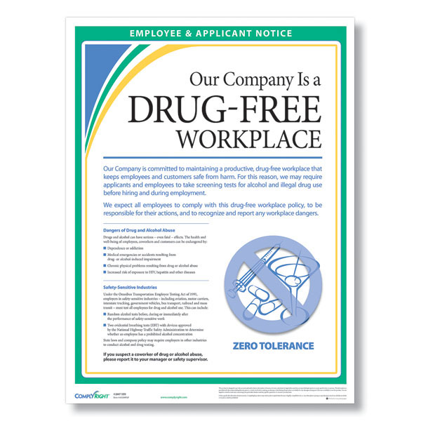Picture of Drug & Alcohol Free Workplace Poster