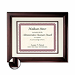 Walnut Double Matted Certificate Frame