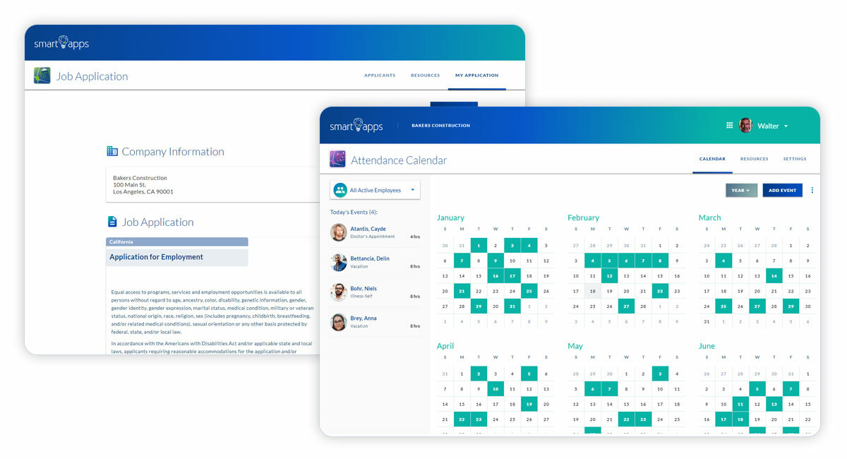 Attendance and Job Application App