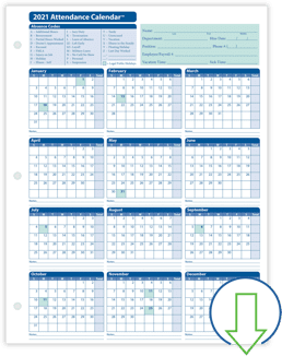 Attendance Calendar Fill-and-Save PDF