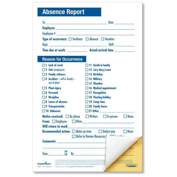 what letter reprimand mean does part Forms   2 Absence Disciplinary Compact Report Employee