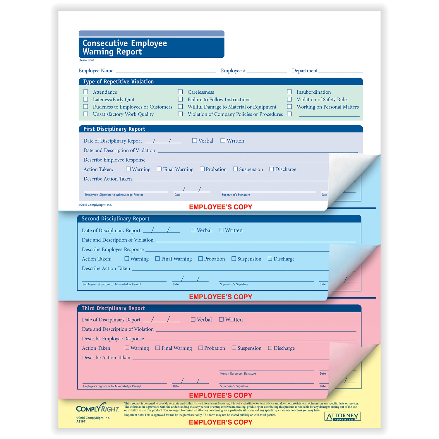 Employee Warning Report for Written Warnings and Documentation